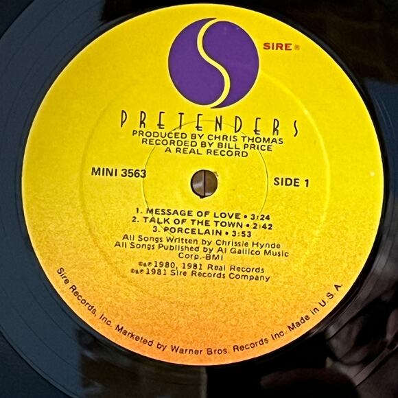 Pretenders Extended Play Vinyl LP 1981 Sire Records MINI 3563 - Picture 5 of 9